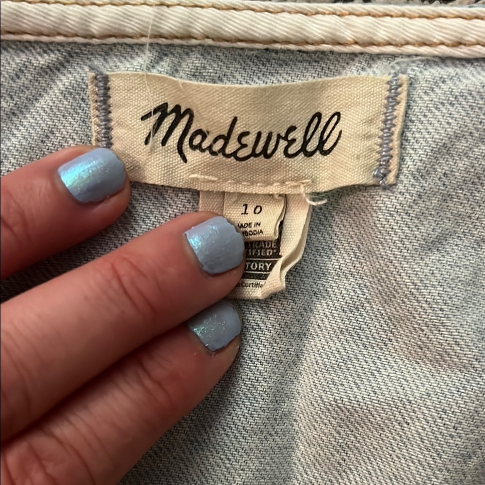 Madewell Light Blue Denim Button-Up Top - Picture 2 of 3